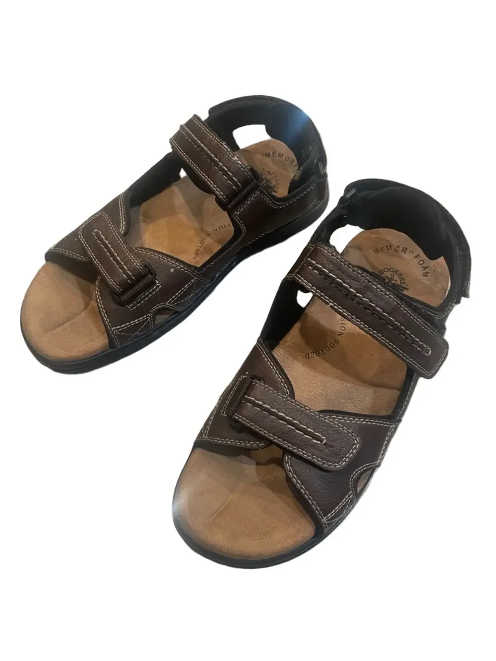 Dockers Brown Double-Strap Open-Toe Sandals